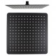 Square Matte Black Rainfall Shower Head with Wall Mounted Shower Arm